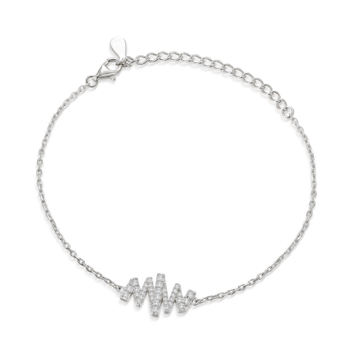 Spiralux - verstelbare moissanite armband met symboolmotief in pavézetting