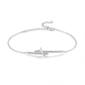 Volute - Chevron Moissanite Armband Met Pavézetting