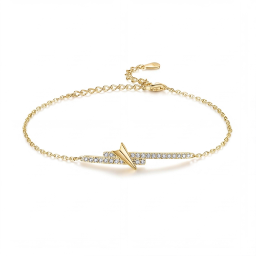 Volute - moissanite chevron armband met pavézetting
