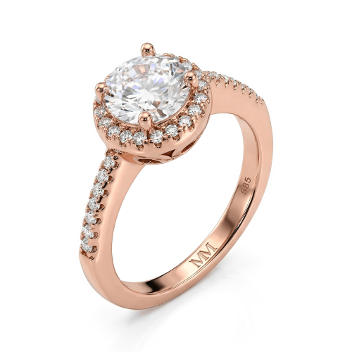 Seraphina - Moissanite Halo Verlovingsring