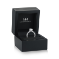 Poirine - Peer Geslepen Moissanite Ring Met Hidden Halo En Pavé Accentstenen