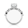 Luminaire - Radiant Geslepen Moissanite Ring Met Marquise Zijstenen en Hidden Halo
