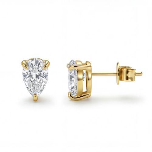 Droplet - peervormige moissanite oorknopjes