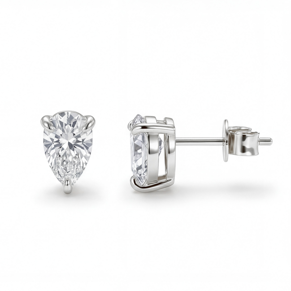 Droplet - Peer Cut Moissanite Oorbellen