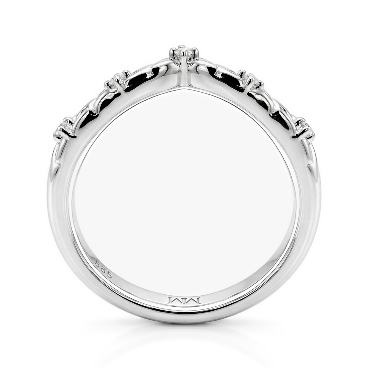 Vinea - Natuur-Geïnspireerde Moissanite Trouwring Met Blad- En Rankmotieven