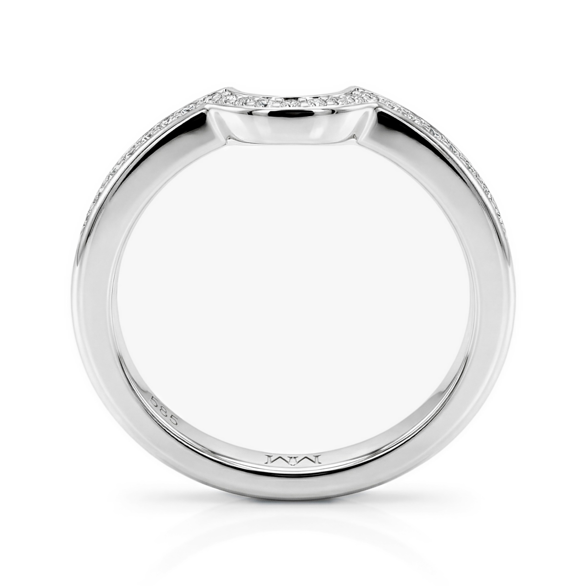 Cirquette - Gecontoureerde Moissanite Trouwring Met Accentstenen