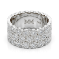 Cresta - Brede Pavé Gezette Moissanite Verlovingsring