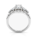 Gardenia - Ovaal Moissanite Verlovingsring Met Hart En Ronde Accenten