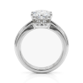 Vespera - Moissanite Bruidsset Met Pavé Accent en Split-Shank