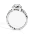 Evora - Moissanite Halo Ring Met Split-Shank | My Moissanite