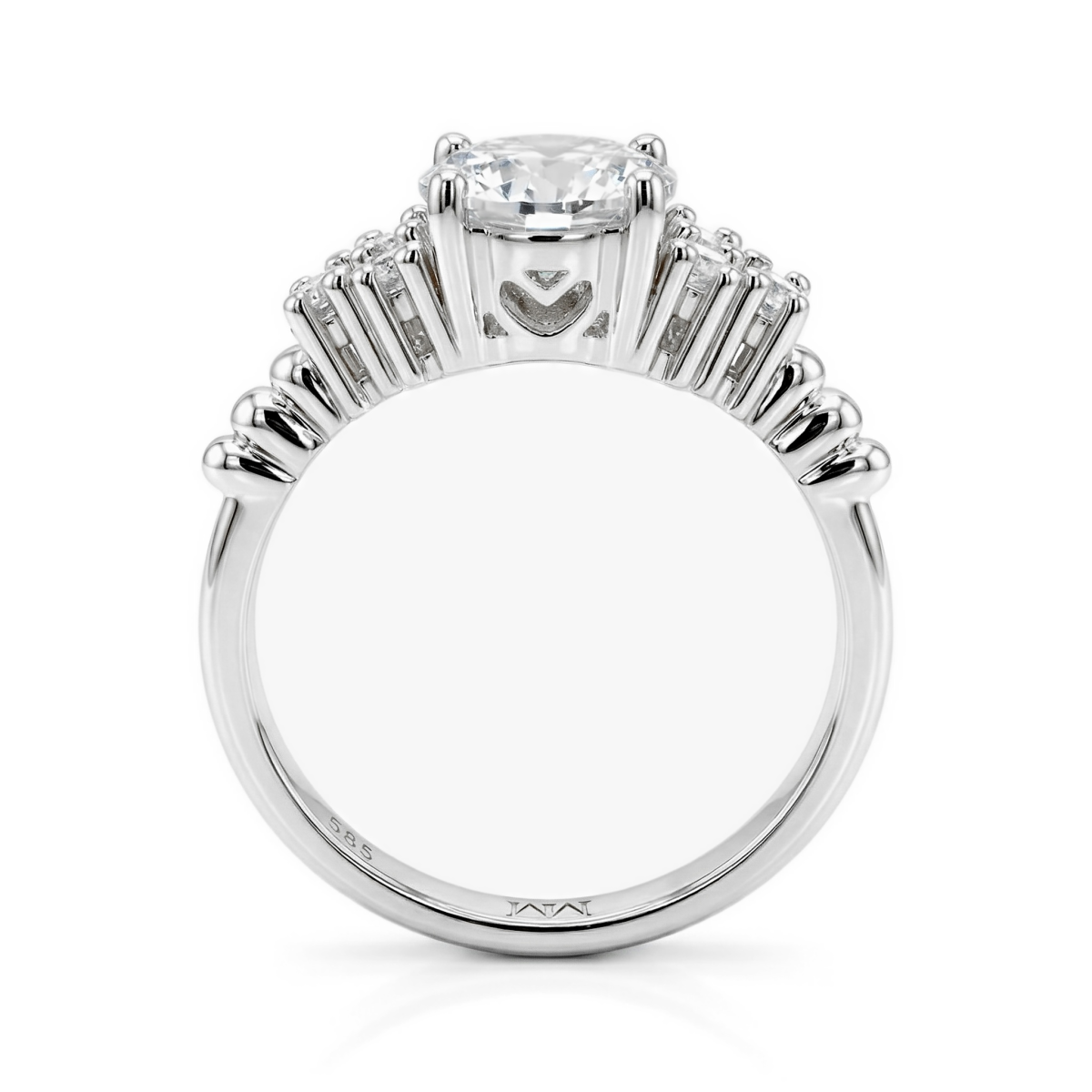 Astral - Moissanite Verlovingsring Met Zijstenen