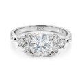 Astral - Moissanite Verlovingsring Met Zijstenen
