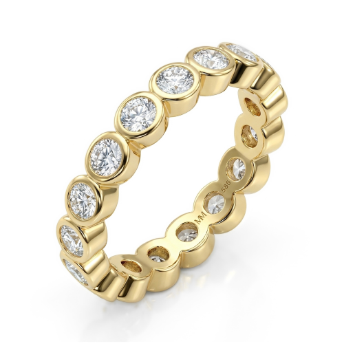 Orbella - moissanite eternity ring in kastzetting