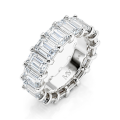 Eterna - Smaragd Geslepen Moissanite Eternity Ring