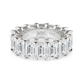 Eterna - Smaragd Geslepen Moissanite Eternity Ring