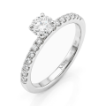 Finesse - Moissanite verlovingsring met zijstenen
