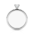 Finesse - Moissanite verlovingsring met zijstenen