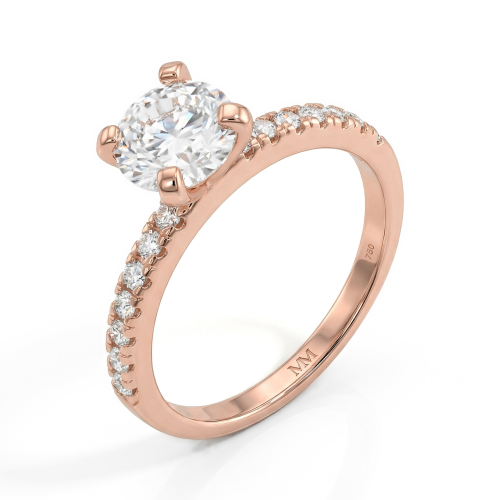 Finesse - Moissanite Verlovingsring met Zijstenen