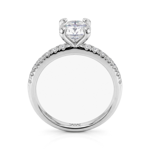 Finesse - Moissanite Verlovingsring met Zijstenen