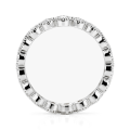 Verona - Vierkante En Ronde Moissanite Eternity Ring Met Milgrain Details