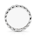 Celestine - Gedraaide Moissanite Eternity Ring in Bezelzetting