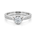 Celeste - Moissanite Verlovingsring Met Pavé Zijstenen