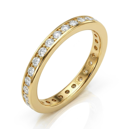Zenora - moissanite eternity ring met kanaalzetting