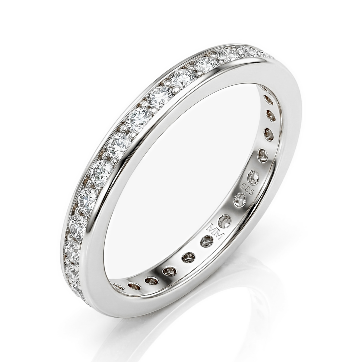 Zenora - Moissanite Eternity Ring Met Channel Setting
