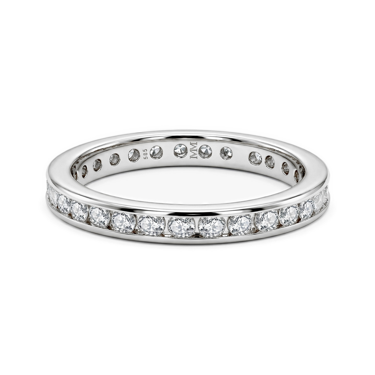 Zenora - Moissanite Eternity Ring Met Channel Setting