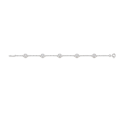 Circlis - Moissanite Armband met Bezelgezette Stenen en Delicate Schakelketting