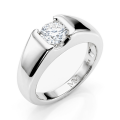 Vortex - Heren Moissanite Ring in Moderne Tension-Stijl Bezel Zetting