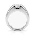 Vortex - Heren Moissanite Ring in Moderne Tension-Stijl Bezel Zetting