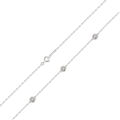 Circa - Bezelzetting Moissanite Ketting met Verstelbare Schakels