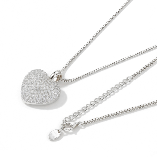 Serenade - Hartvormige Pavé Moissanite Hanger