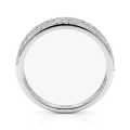 Glissade - Moissanite Ring Met Pavé Zetting En Taps Toelopende Band
