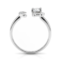 Lexis - Moissanite Met Kruis En Halvemaan Pavé Ontwerp