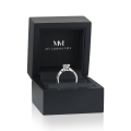 Mirari - Moissanite Verlovingsring Met Gedraaide Split-Shank En Pavé Ingezette Accenten