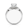 Mirari - Moissanite Verlovingsring Met Gedraaide Split-Shank En Pavé Ingezette Accenten
