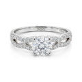 Verity - Moissanite Verlovingsring met Gedraaide Band