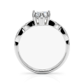 Affection - Hart Geslepen Moissanite Verlovingsring Met Gedraaide Band
