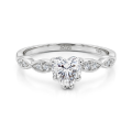 Affection - Hart Geslepen Moissanite Verlovingsring Met Gedraaide Band