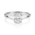 Grace - Ovaal Split-Shank Moissanite Ring