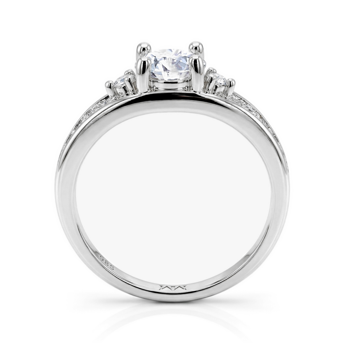 Seraphis - Moissanite Verlovingsring Met Zijstenen