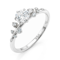  Aurora - Moissaniet ring met minimalistische zijstenen