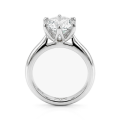 Yulia - Moissaniet ring met solitaire in tulp zetting