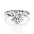 Yulia - Moissaniet ring met solitaire in tulp zetting