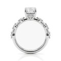 Isla - Radiant Geslepen Moissanite Ring Met Zijstenen