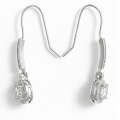 Luminary - Moissanite Halo Oorhangers