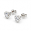 Luster - Moissanite Hart Oorknopjes