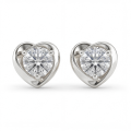 Luster - Moissanite Hart Oorknopjes